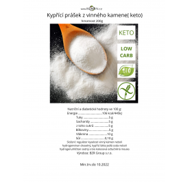 Kypřící prášek z vinného kamene( keto) 200g